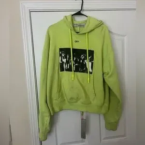 Off-White Shirts Lime Green Offwhite Hoodie Poshmark